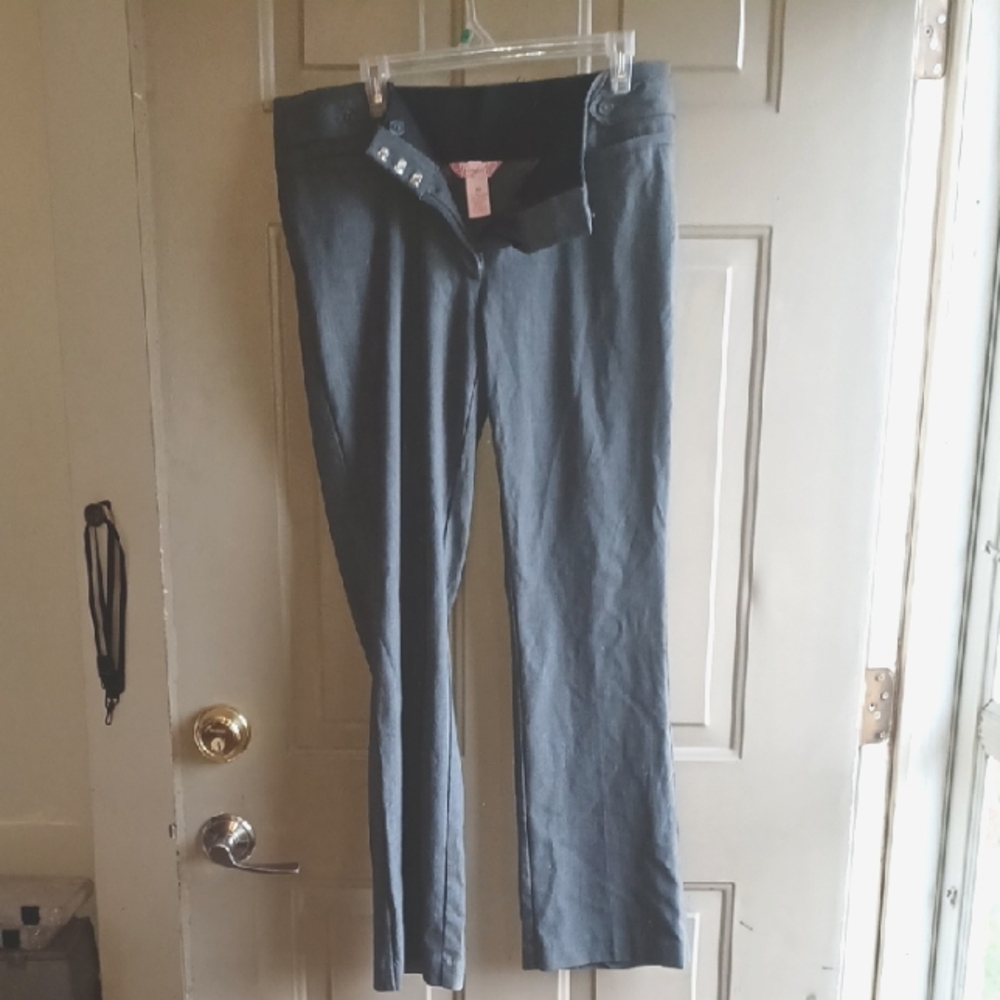 Candies Gray Straight-Leg Pants